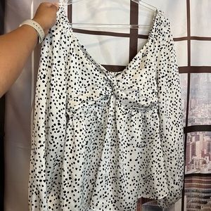 SOLD NWT Boutique Maverick The Collection Polka Dot Black & White Size Medium